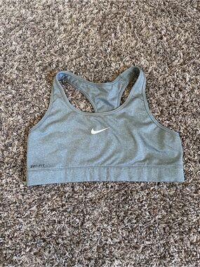Nike gray Dri-FIT Racerback Sports Bra